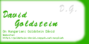 david goldstein business card